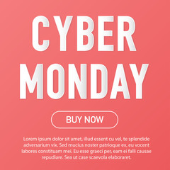 Cyber monday sale discount. Online background concept