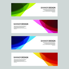 Naklejka premium Vector Abstract design banner web template