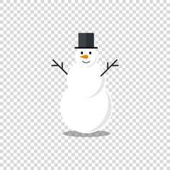 Flat snowman for celebration decoration design vector