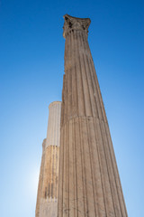 Columns of Temple of Olympian Zeus in athens, Greece.