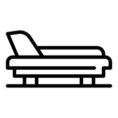 Daybed icon. Outline daybed vector icon for web design isolated on white background