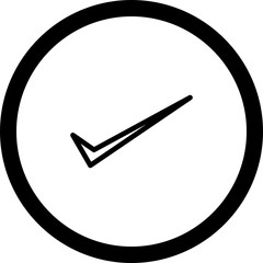  Circle Outline Tick Icon With White Background