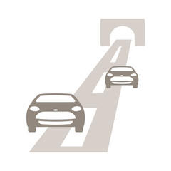Start Of Motorway Icon Symbol. Premium Quality Isolated Freeway Element In Trendy Style.