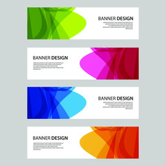Naklejka premium Vector Abstract design banner web template