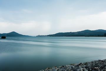 Long exposure photo of a lake in northern Spain