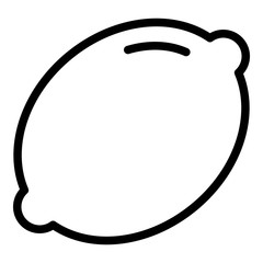 Lemon icon. Outline lemon vector icon for web design isolated on white background