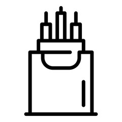 Internet cable icon. Outline internet cable vector icon for web design isolated on white background