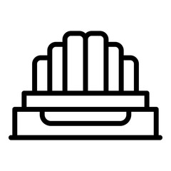 Stranded cable icon. Outline stranded cable vector icon for web design isolated on white background