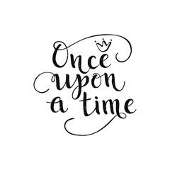 Once upon a time quote. Vector