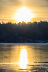 sunrise in the ice