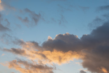 Fototapeta premium Harsh December evening sky