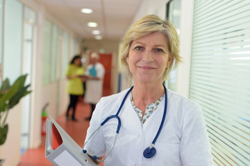 portrait of smiling femal doctor portrait