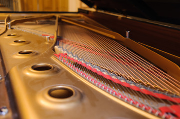 Piano tuning sound before jazz concert