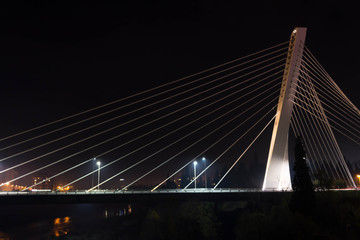 Fototapeta na wymiar Milenium bridge in Podgorica, Montenegro