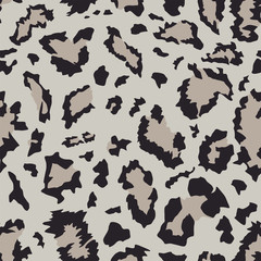 Seamless mountains snow leopard skin pattern. Vector illustration