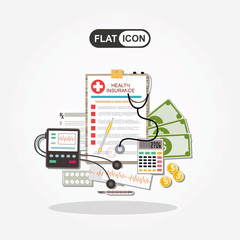 Medical flat vector background,health care,first aid. Medicine and surgery.Vaccination,medical research program.Online health check,medical diagnosis,treatment.