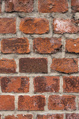 Dekorative alte Backsteinmauer