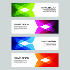 Naklejka premium Vector Abstract design banner web template