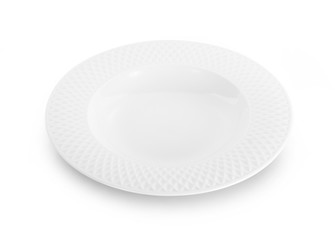 empty plate isolated on white background