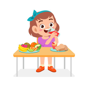 Cartoon Kids Eating Breakfast Images – Browse 3,741 Stock Photos, Vectors,  and Video | Adobe Stock