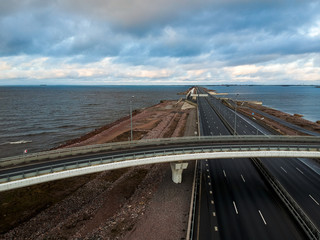 bridge and highway over the sea