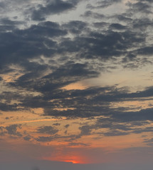 red sunset on a summer.j