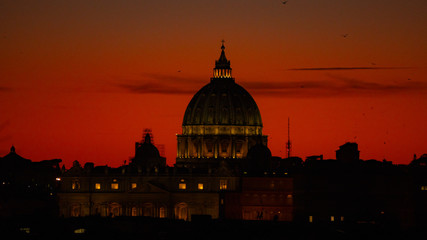St. Peter's Basilica Roma Vatican City Church Building Sunset
