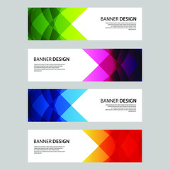 Naklejka premium Vector Abstract design banner web template