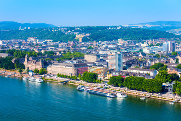 Obraz premium Koblenz city skyline in Germany