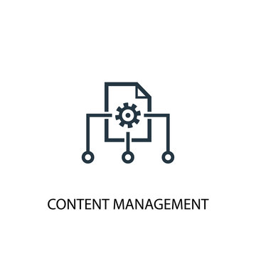 Content management icon. Simple element illustration