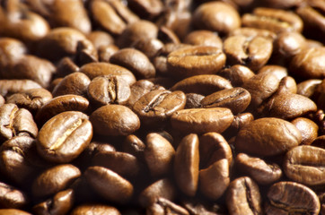 roasted coffee beans close-up macro, coffee background, coffee mood, high resolution