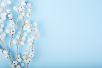 Christmas twig with white berries