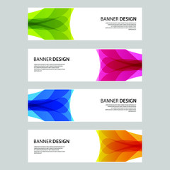 Naklejka premium Vector Abstract design banner web template