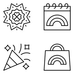 Saint Patricks Day Vector Line Icon Set