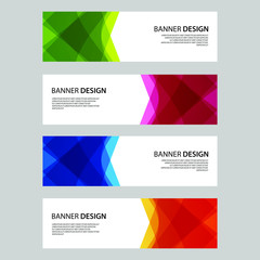Naklejka premium Vector Abstract design banner web template