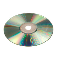 CD DVD isolated on white background close up