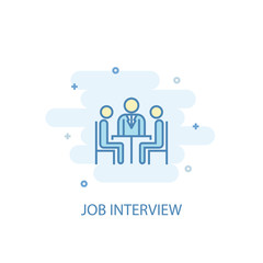 Obraz na płótnie Canvas Job interview trendy icon. Simple line, colored illustration