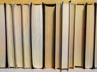 books on the bookshelf, the concept of reading and publishing