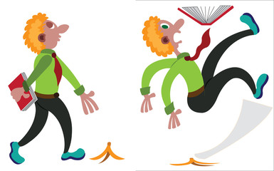 Falling over a slippery Floor