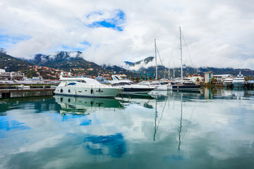 Fototapeta na wymiar Boats in La Specia port