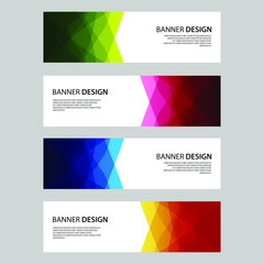 Naklejka premium Vector Abstract design banner web template