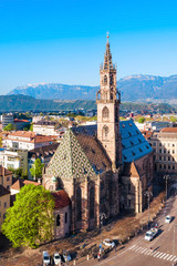 Obraz premium Bolzano Cathedral aerial panoramic view