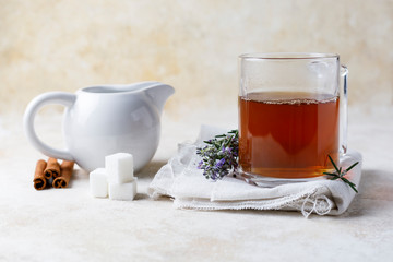Tea infusion and sugar