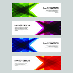 Naklejka premium Vector Abstract design banner web template