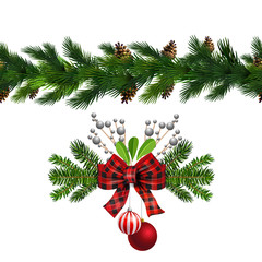 Vector Christmas Border decoration collection