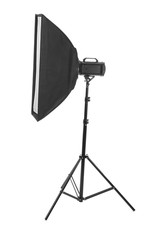 Professional softbox for photo studio on white background