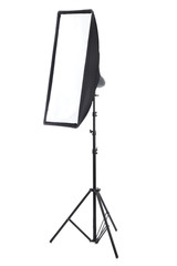 Professional softbox for photo studio on white background
