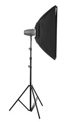 Professional softbox for photo studio on white background