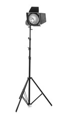 Professional lighting equipment for photo studio on white background