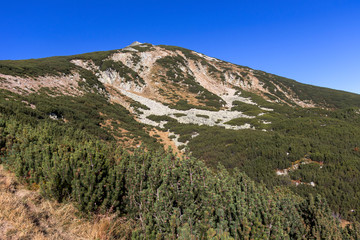 Fototapeta premium Landscape with Bezbog peak, Pirin Mountain, Bulgaria